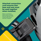 Turn and Go 360° ST Rotating All-in-One Convertible Car Seat - attached connection cord ensures that base and seat must be used together when installed. (meets or exceeds all federal safety standards National Highway Traffic Control Safety Admin. NHTSA compliant.