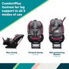 Grow and Go™ Extend ‘n Ride LX All-in-One Convertible Car Seat - ComfortPlus footrest for leg support in all 3 modes of use