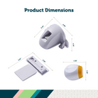 Secure-to-Explore Adhesive Magnetic Locks - product dimensions