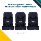 Comfort Ride 3-in-1 Booster Car Seat - slim design fits 3 across the back seat of most vehicles