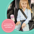 Disney Baby Easy Elite Slim All-In-One Convertible Car Seat - 2 removable, dishwasher-safe cup holders