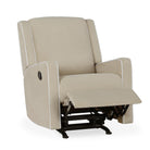 Baby Relax Robyn Nursery Glider Recliner Chair - beige - showing recline with footrest