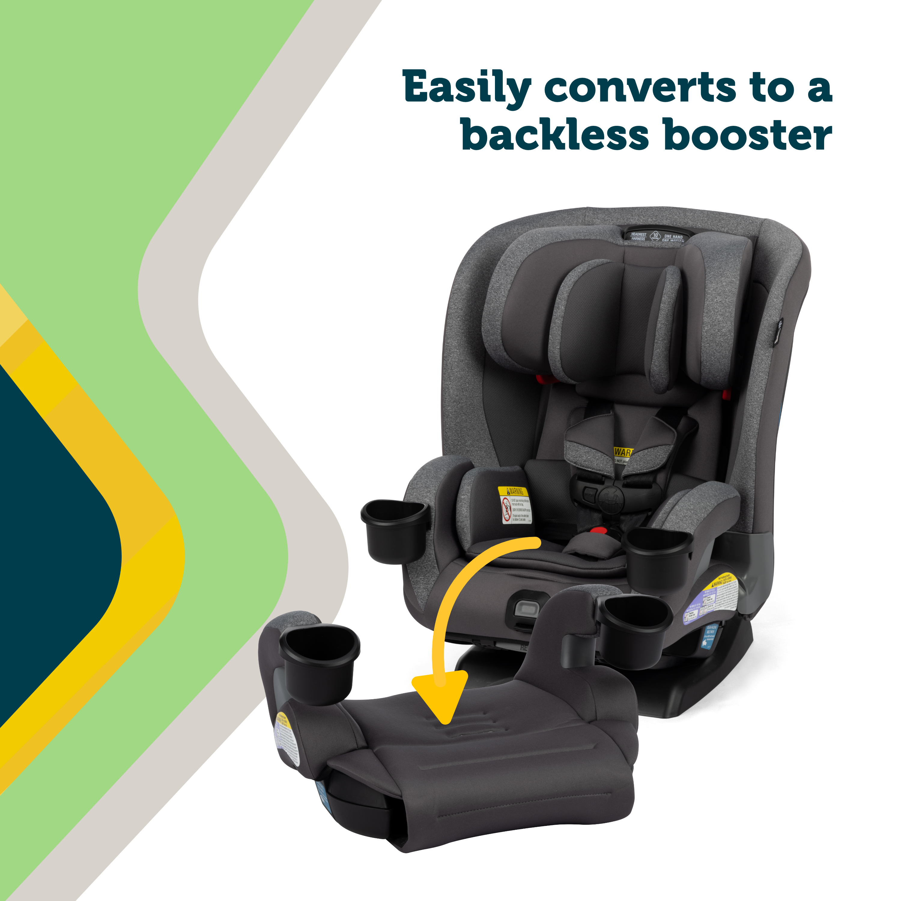 Safety 1st SlimRide 4-in-1 Convertible Car Seat Grey All Day