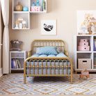 Little Seeds Monarch Hill Ivy Metal Toddler Bed - gold - front view