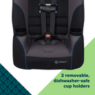 Crosstown Slim All-in-One Convertible Car Seat - 2 removable, dishwasher-safe cup holders