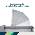 Sleepy Traveler™ Bassinet - semi-canopy for breathability and coverage