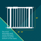 Pressure-Check Gate with SecureTech® - fits most doorways and works between rooms or at the bottom of the stairs