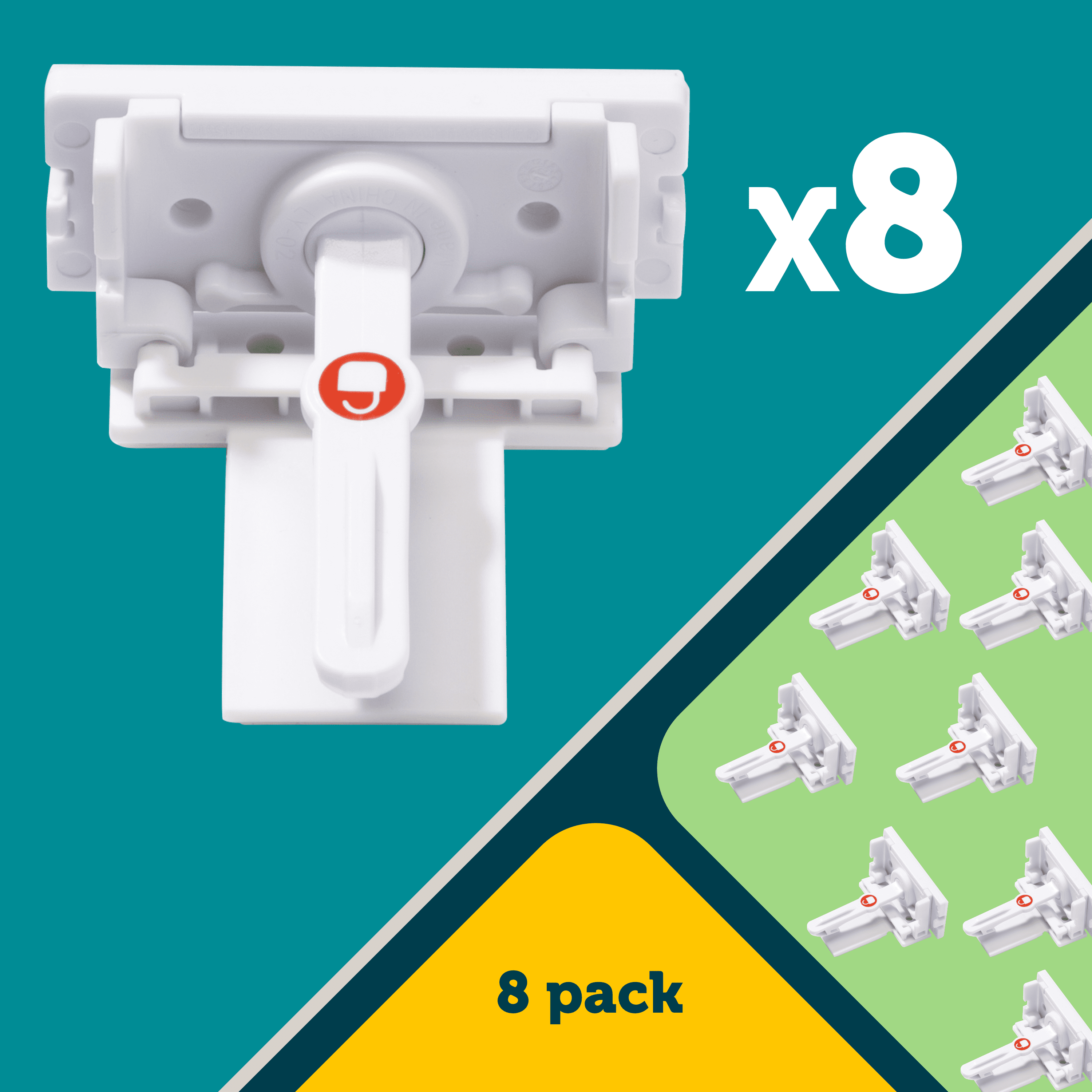 Secure-to-Explore Adhesive Locks (8 pack)