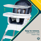 Grow and Go™ Rotating High Chair - easy-to-remove, dishwasher-safe insert tray