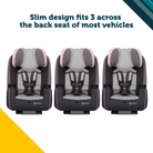 TriFit All-in-One Convertible Car Seat - slim design fits 3 across the back seat of most vehicles
