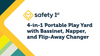 4-in-1 Portable Play Yard with Bassinet, Napper, and Flip-Away Changer product features video