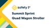 Summit Sprint Quad Wagon Stroller product features