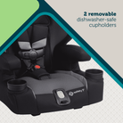 Boost-and-Go Essential 3-in-1 Booster Car Seat - 2 removable dishwasher-safe cupholders