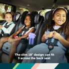 Ellaris™ Convertible Car Seat - the slim 18" design can fit 3 across the back seat