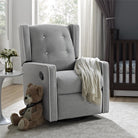 Baby Relax Mikayla 4-in-1 Nursery Swivel Glider Rocker Recliner - light grey