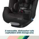 Grow and Go™ Sprint All-in-One Convertible Car Seat - 2 removable, dishwasher-safe cupholders with storage area