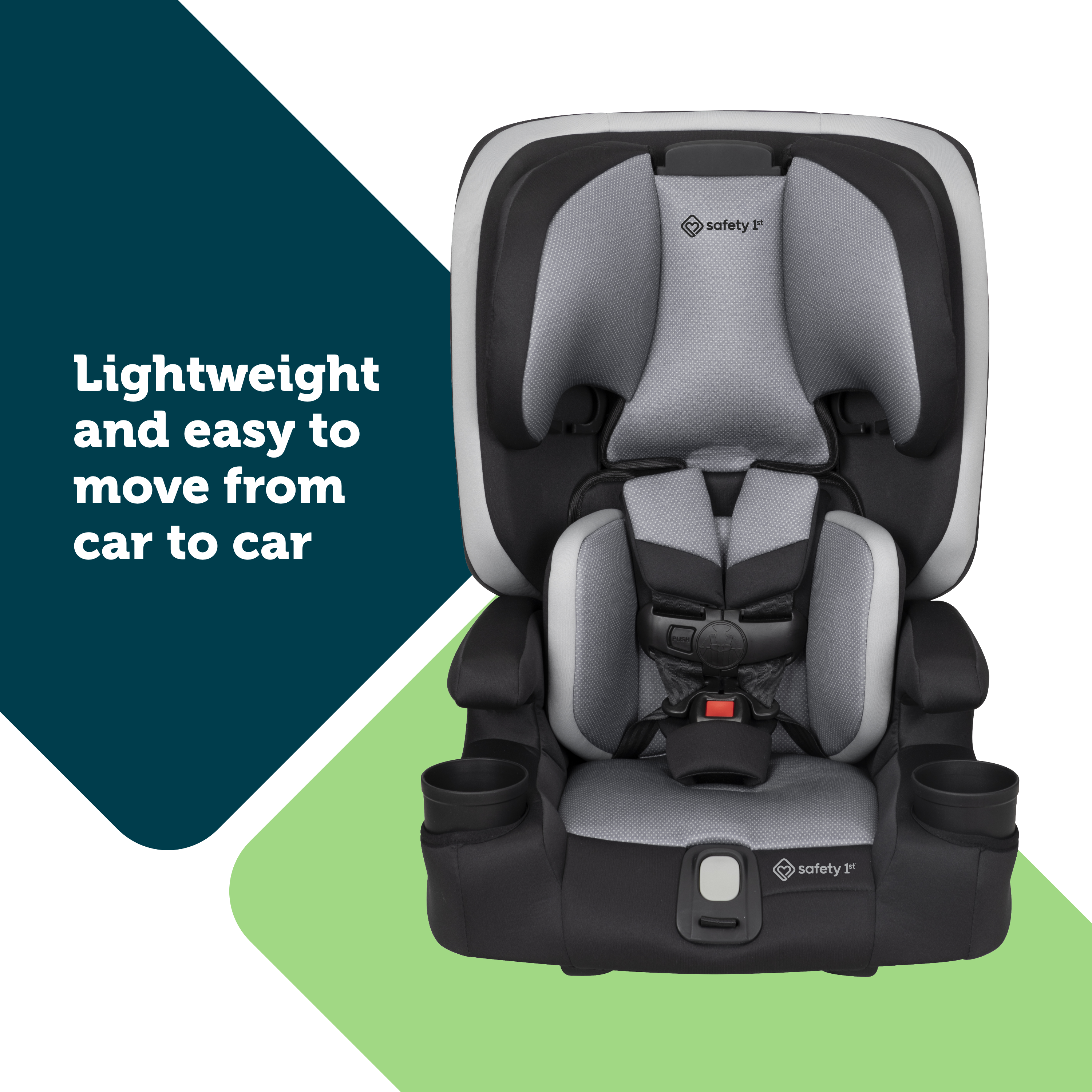 Boost-and-Go™ 3-in-1 Harness Booster Car Seat - lightweight and easy to move from car to car