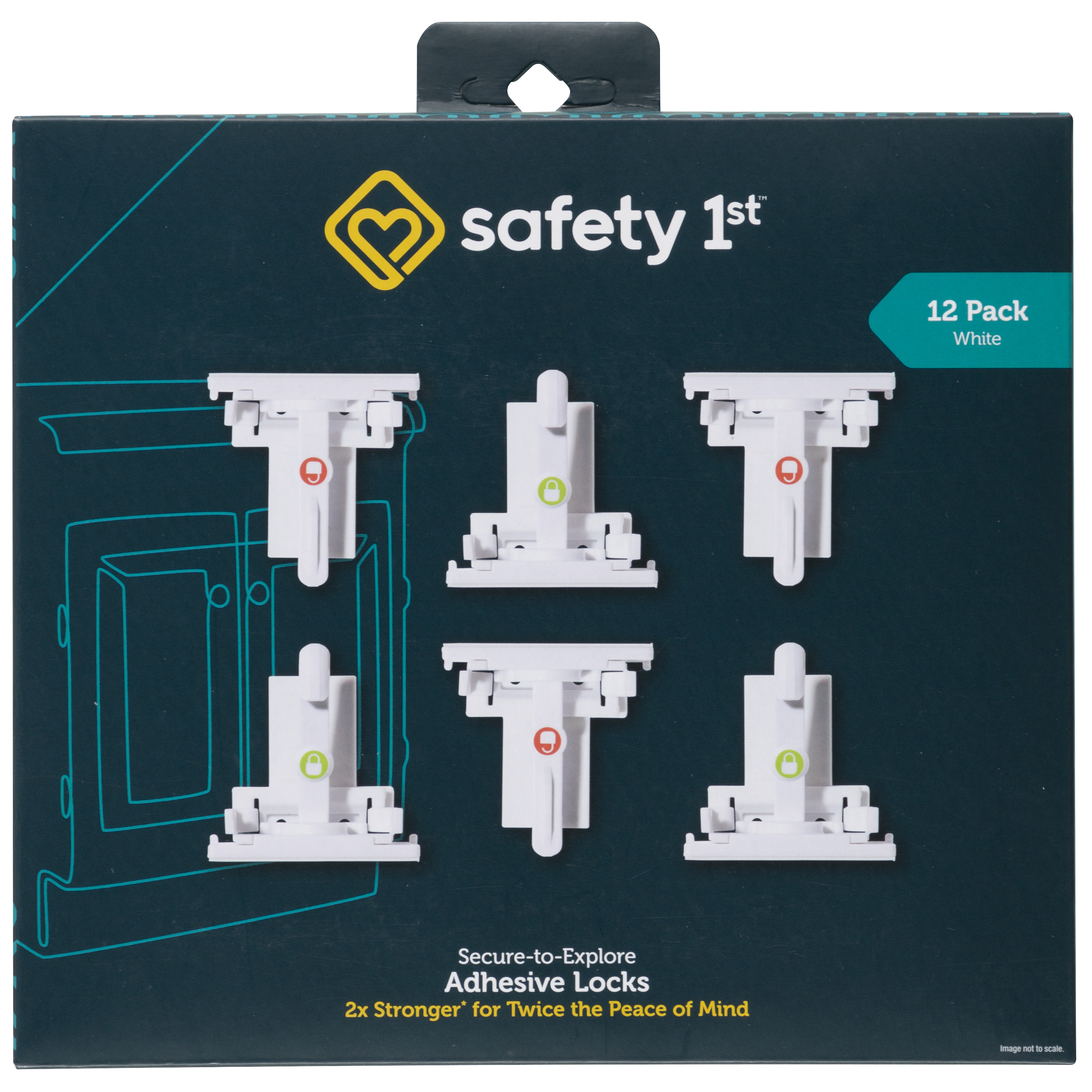 Safety 1st Secure-to-Explore Adhesive Locks (12 pack)