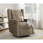 Baby Relax Mikayla 4-in-1 Nursery Swivel Glider Rocker Recliner - taupe