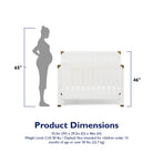 Baby Relax Miles 5-in-1 Convertible Crib - product dimensions: 55.5in (W) x 29.5 in (D) x 46in (H). Weight limit: crib 50 lbs. / Daybed: not intended for children under 15 months of age or over 50 lbs. (22.7 kg)