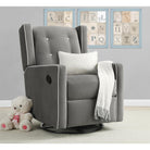 Baby Relax Mikayla 4-in-1 Nursery Swivel Glider Rocker Recliner - grey