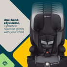 Boost-and-Go Essential 3-in-1 Booster Car Seat - one-hand-adjustable, 7-position headrest grows with your child