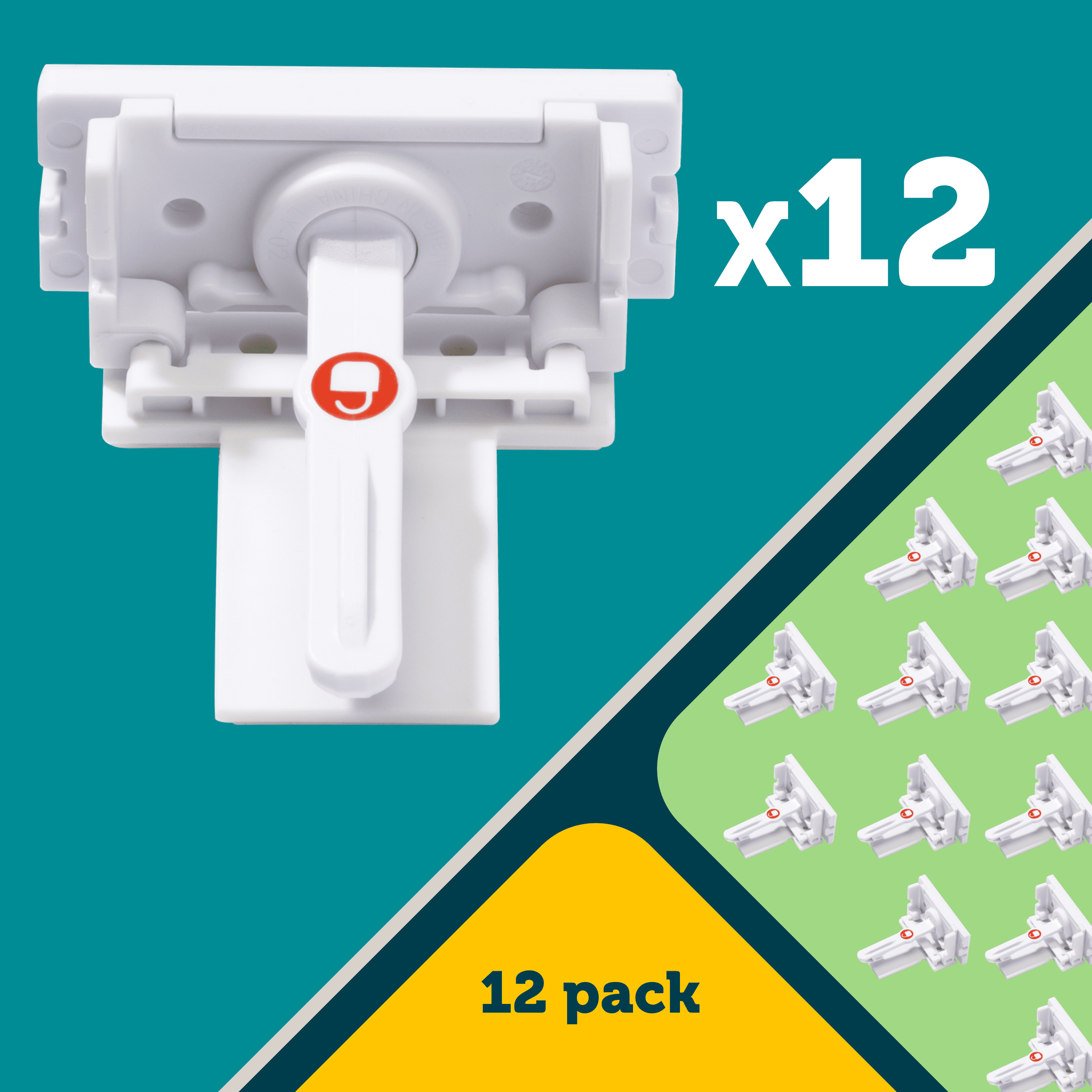 Secure-to-Explore Adhesive Locks (12 pack)