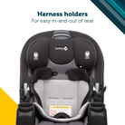 Crosstown DLX Convertible Car Seat - harness holders for easy in-and-out of seat