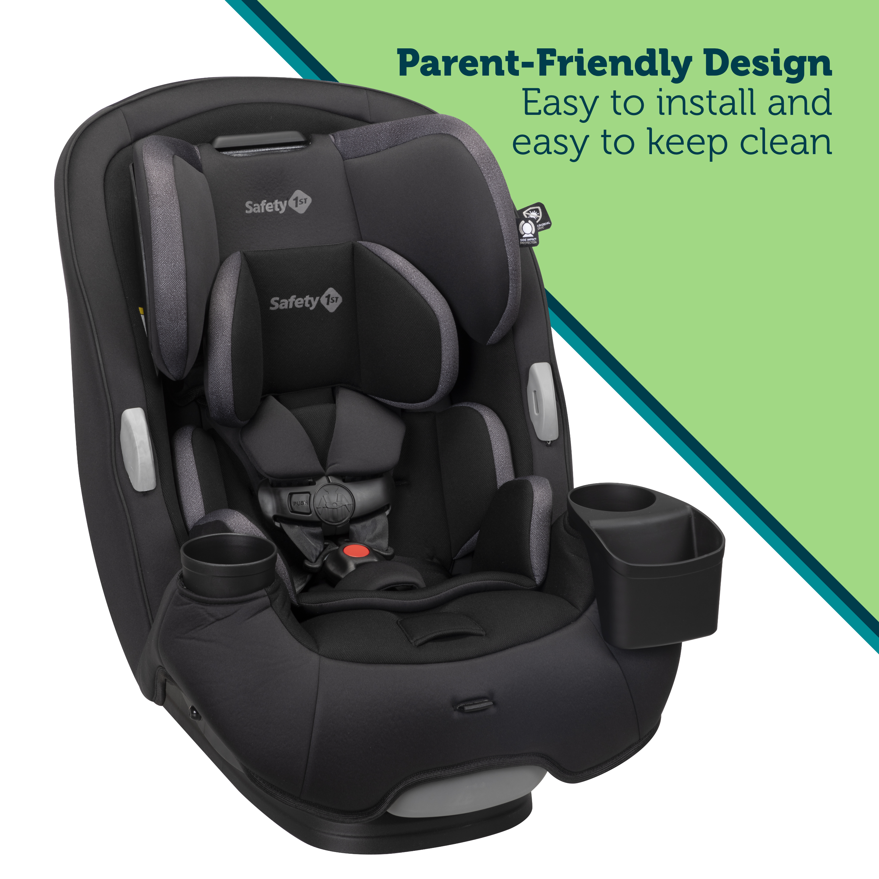 Grow and Go™ Sprint All-in-One Convertible Car Seat - parent-friendly design - easy to install and easy to keep clean