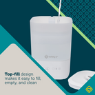 Comforting Cool Mist Top-Fill Humidifier - top-fill design makes it easy to fill, empty, and clean