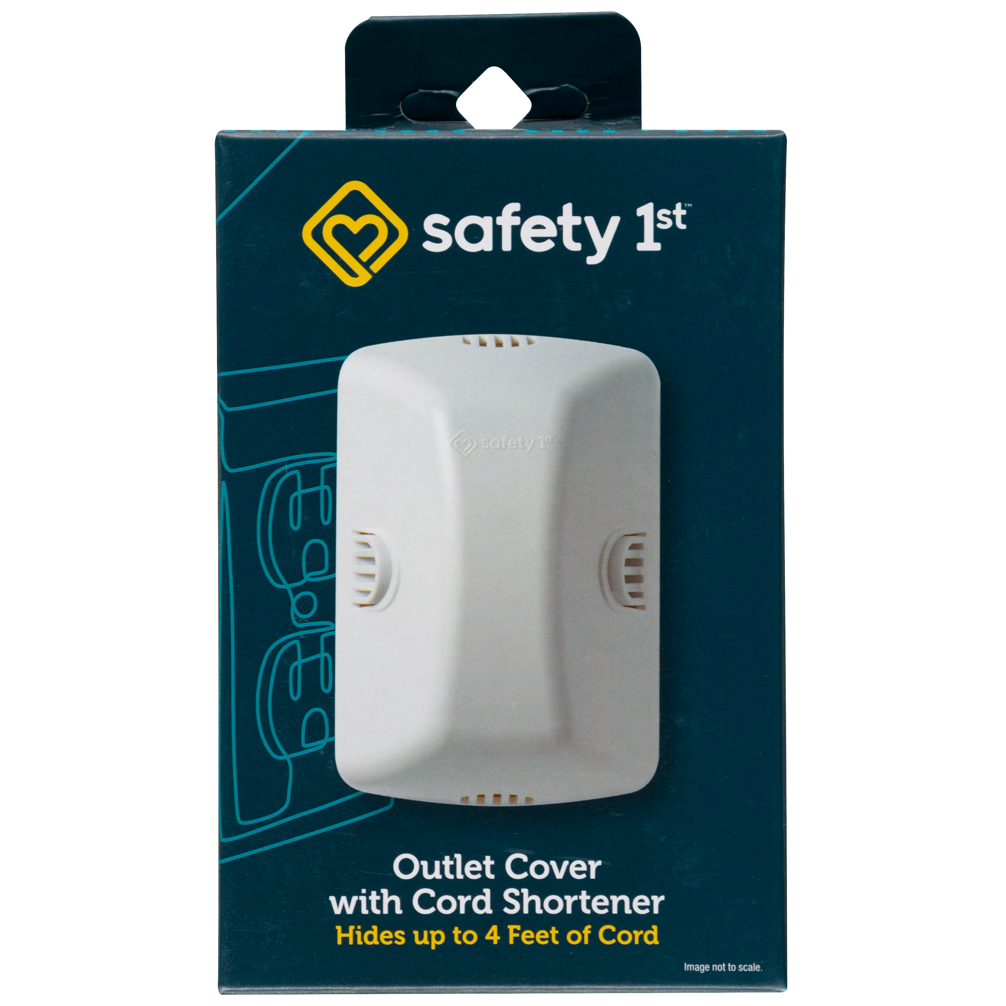 Outlet Cover with cord shortener - in packaging