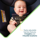 Smooth Ride Convertible Car Seat - easily adjustable harness features 5 heights and 3 buckle locations