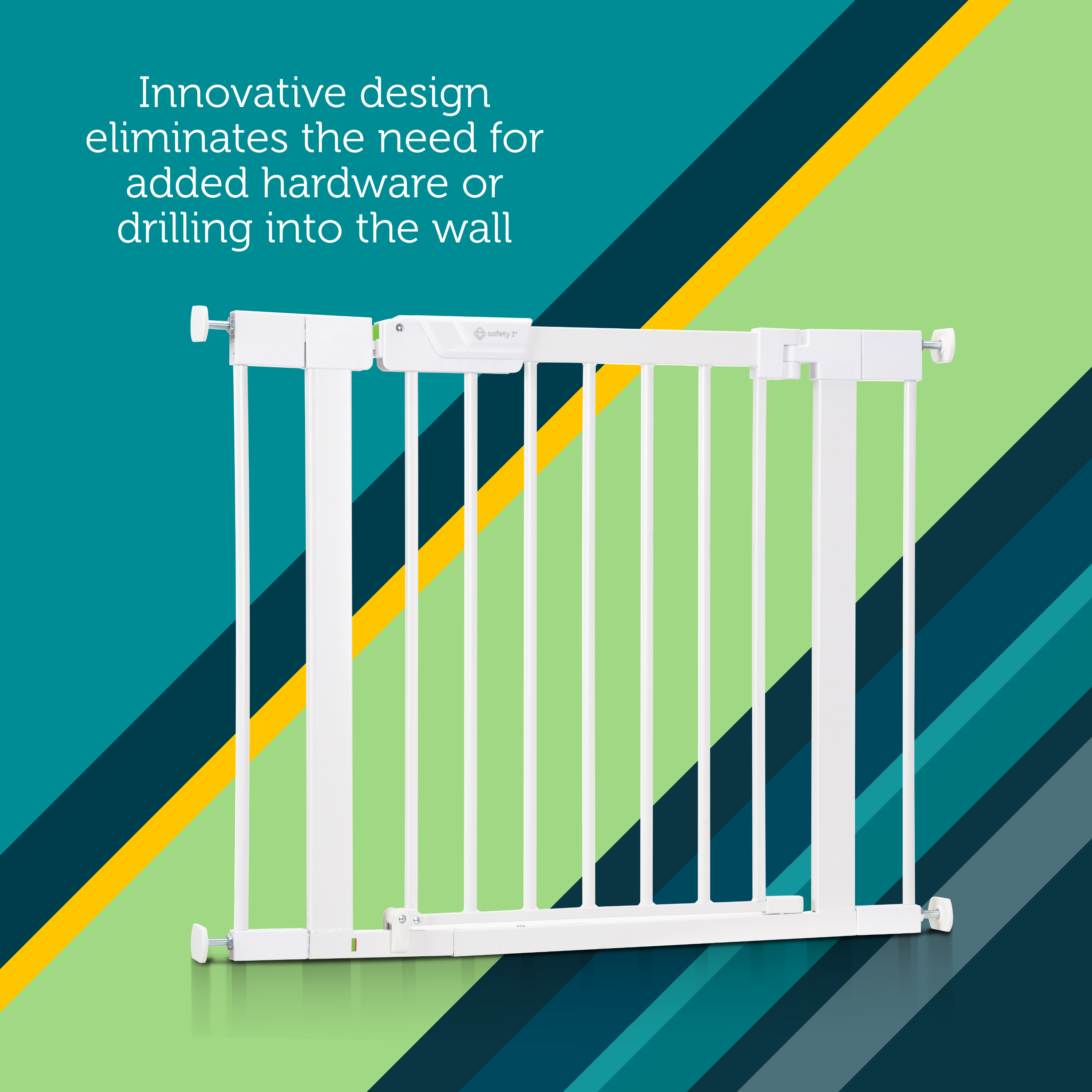 Pressure-Check Gate with SecureTech® - innovative design eliminates the need for added hardware or drilling into the wall