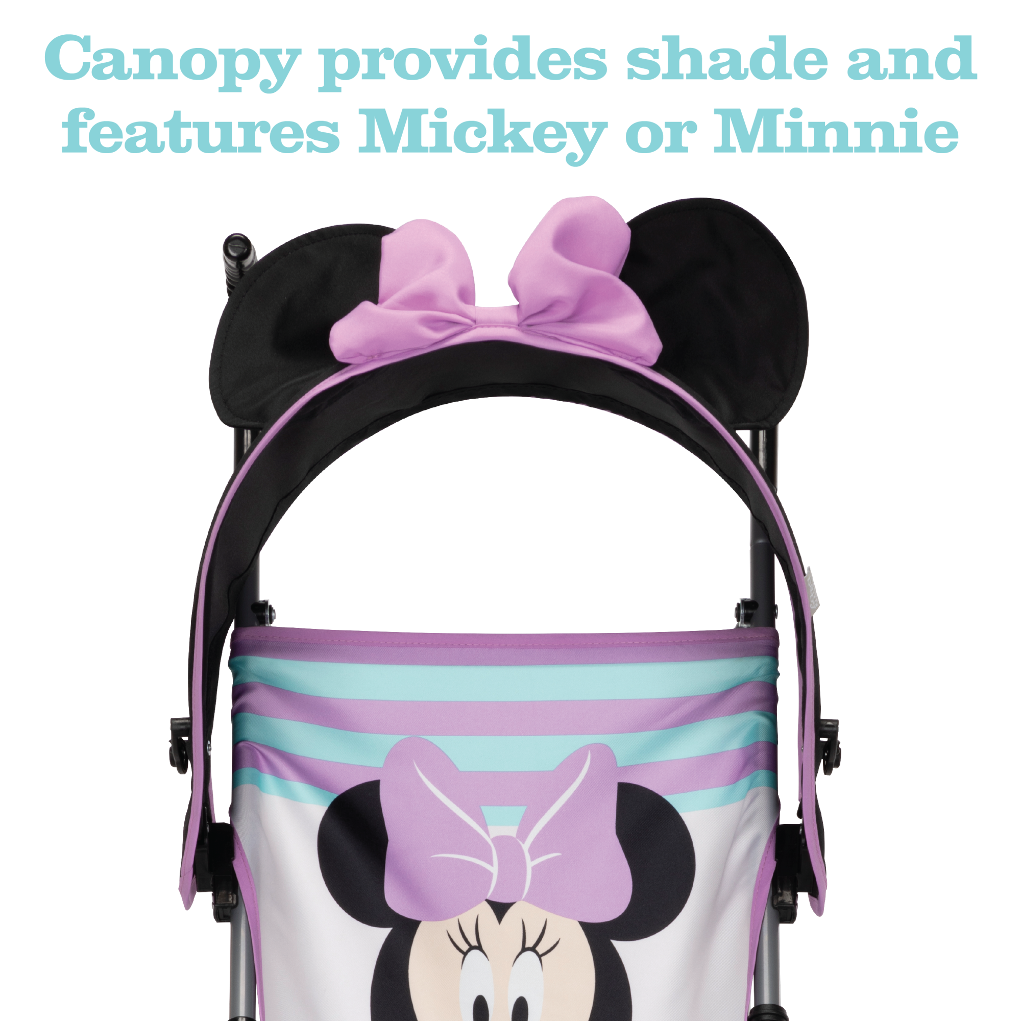 Disney Baby Character Umbrella Stroller - canopy provides shade and features Mickey or Minnie