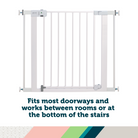 Easy Install Auto-Close Gate - Fits most doorways and works between rooms or at the bottom of the stairs