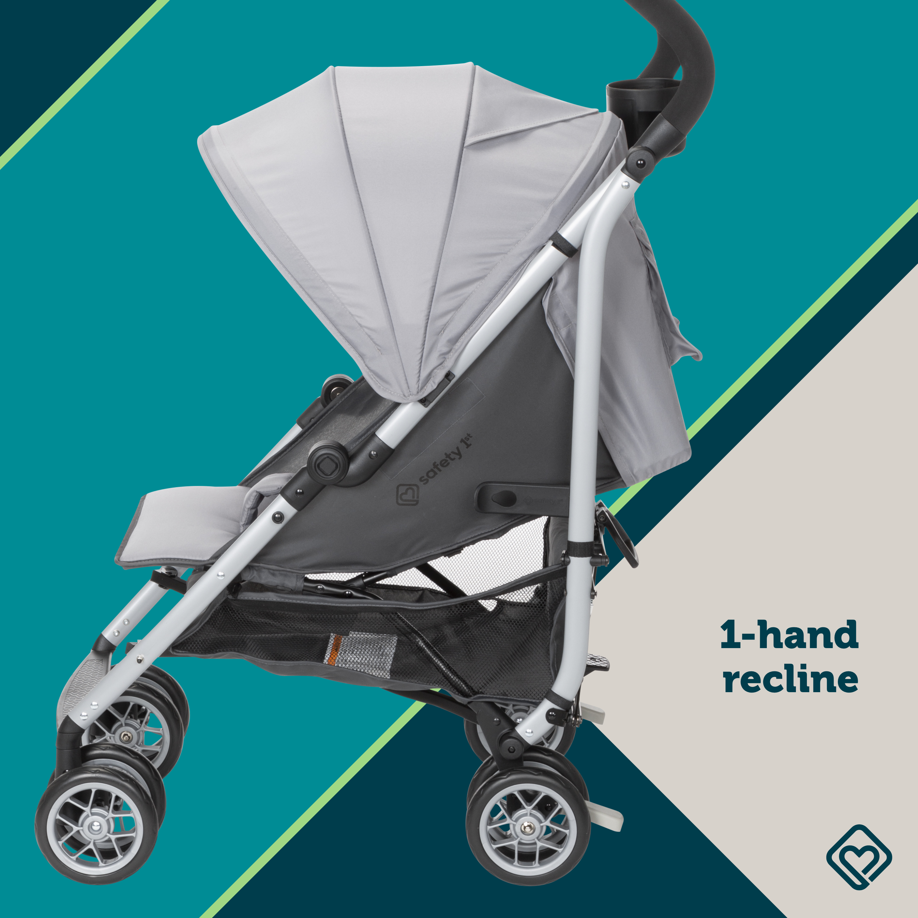 Strollerette Compact Stroller - 1-hand recline