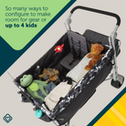 Summit Sprint Quad Wagon Stroller - so many ways to configure to make room for gear or up to 4 kids