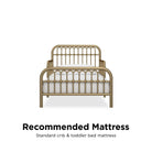 Little Seeds Monarch Hill Ivy Metal Toddler Bed - recommended mattress - standard crib & toddler bed mattress