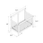 Baby Relax Miles 5-in-1 Convertible Crib - measurements