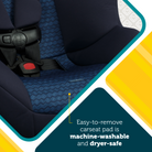Smooth Ride Convertible Car Seat - easy-to-remove carseat pad is machine-washable and dryer-safe