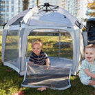 InstaPop Dome Play Yard - breathable mesh sides for better airflow on warm days