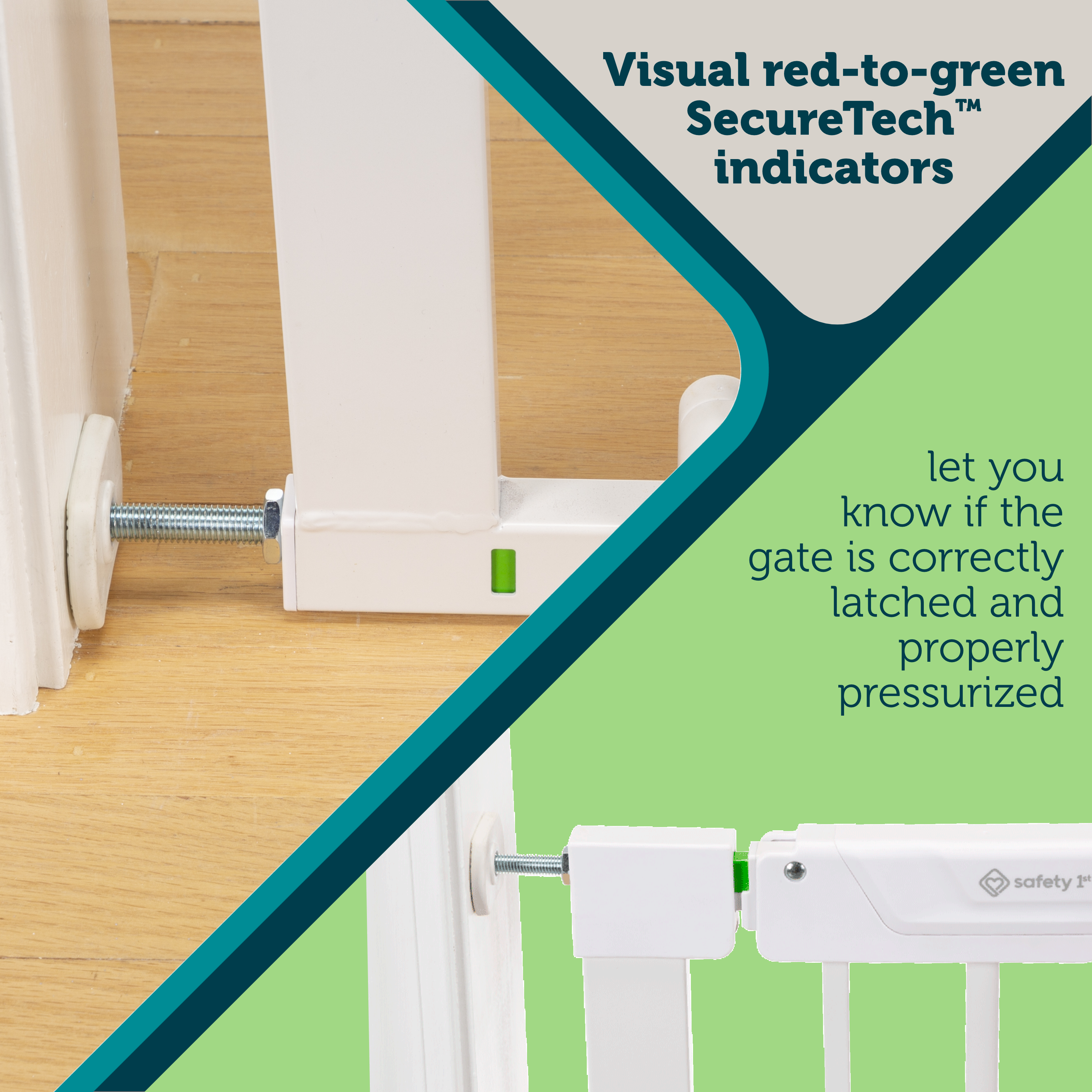 Safety 1st Pressure-Check Baby Gate with SecureTech®